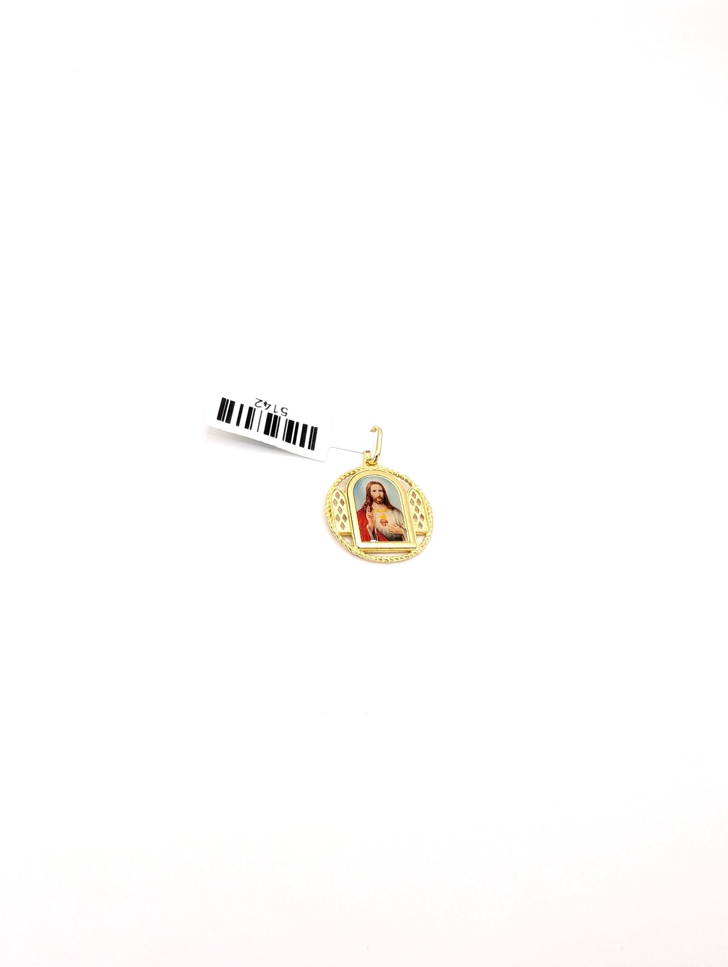 18KT Gold Sacred Heart of Jesus Pendant – Icon Medal