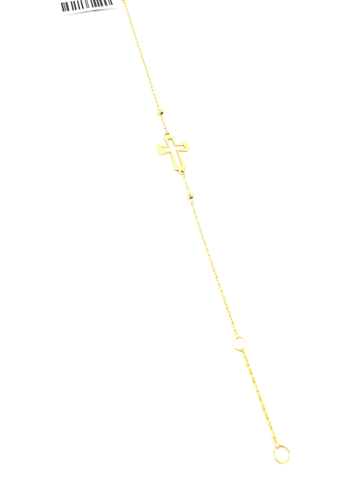 18KT Gold Minimal Cross Bracelet