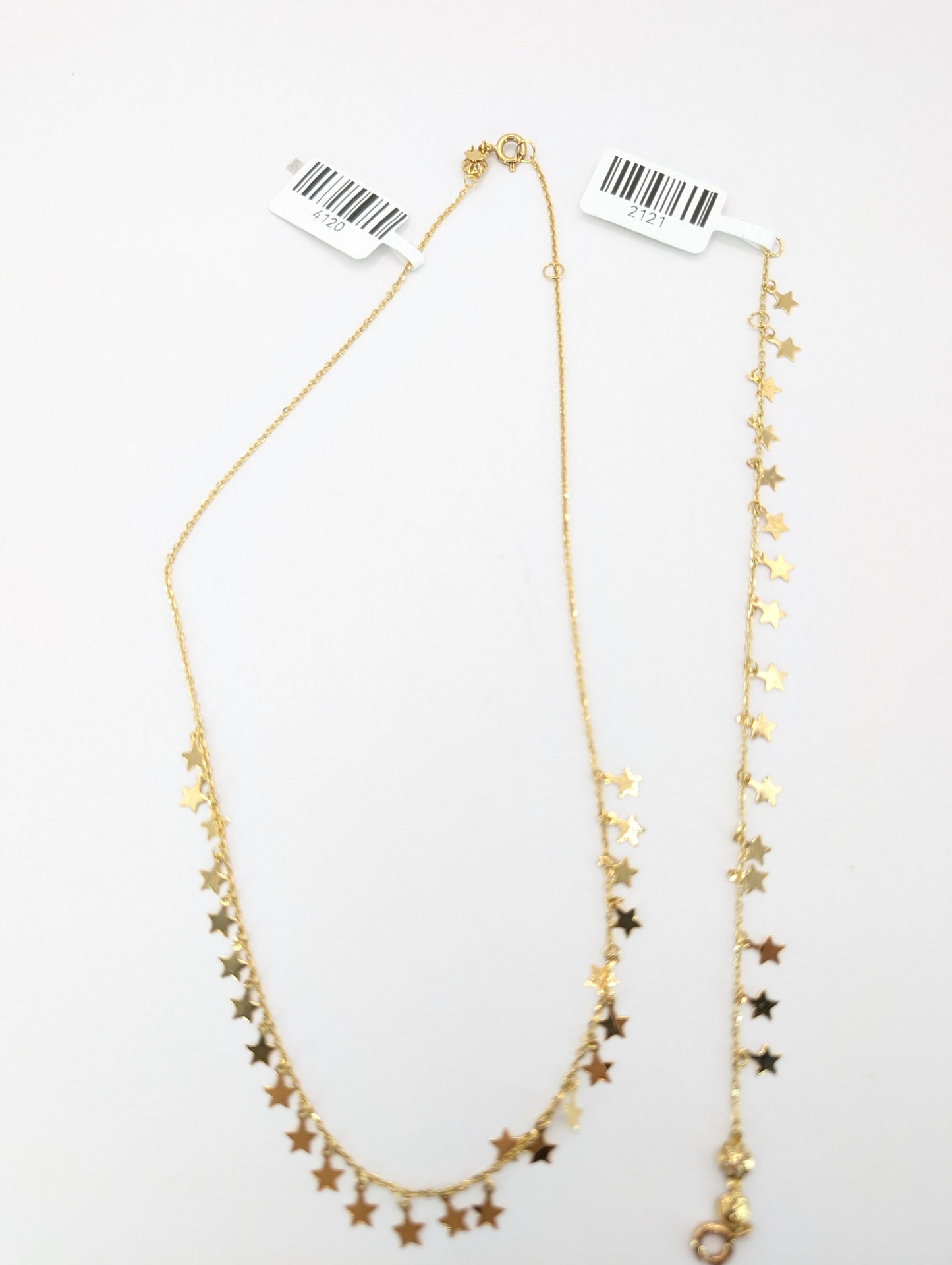 Celestial Stars 18KT Gold Necklace & Bracelet Set