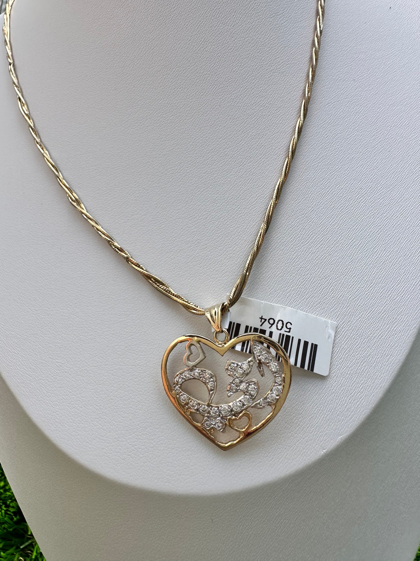 18kt Mother CZ Pendant