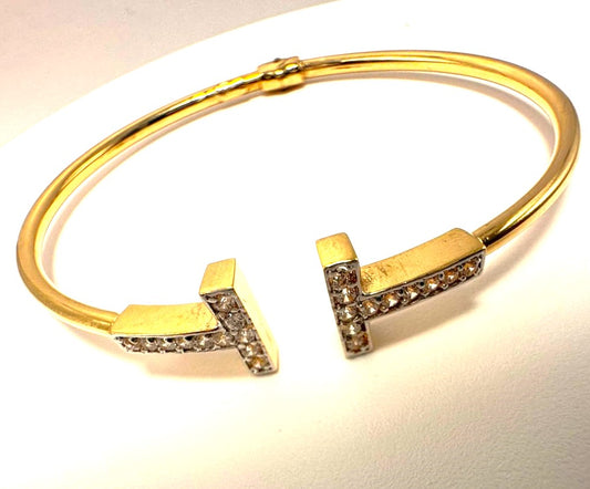 18kt CZ Bangle
