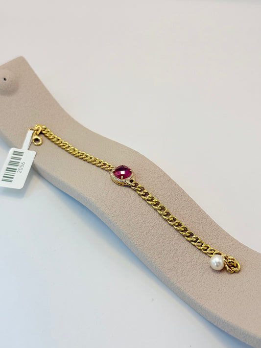 18kt Red CZ Bracelet