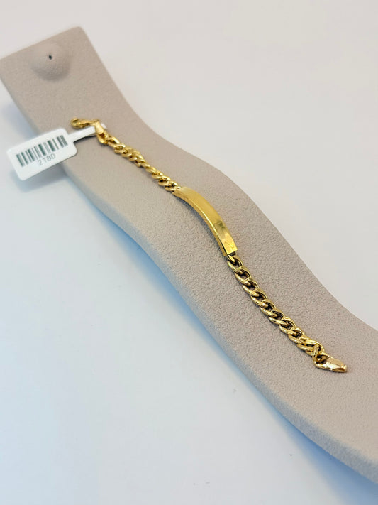 18kt High Dome ID Bracelet