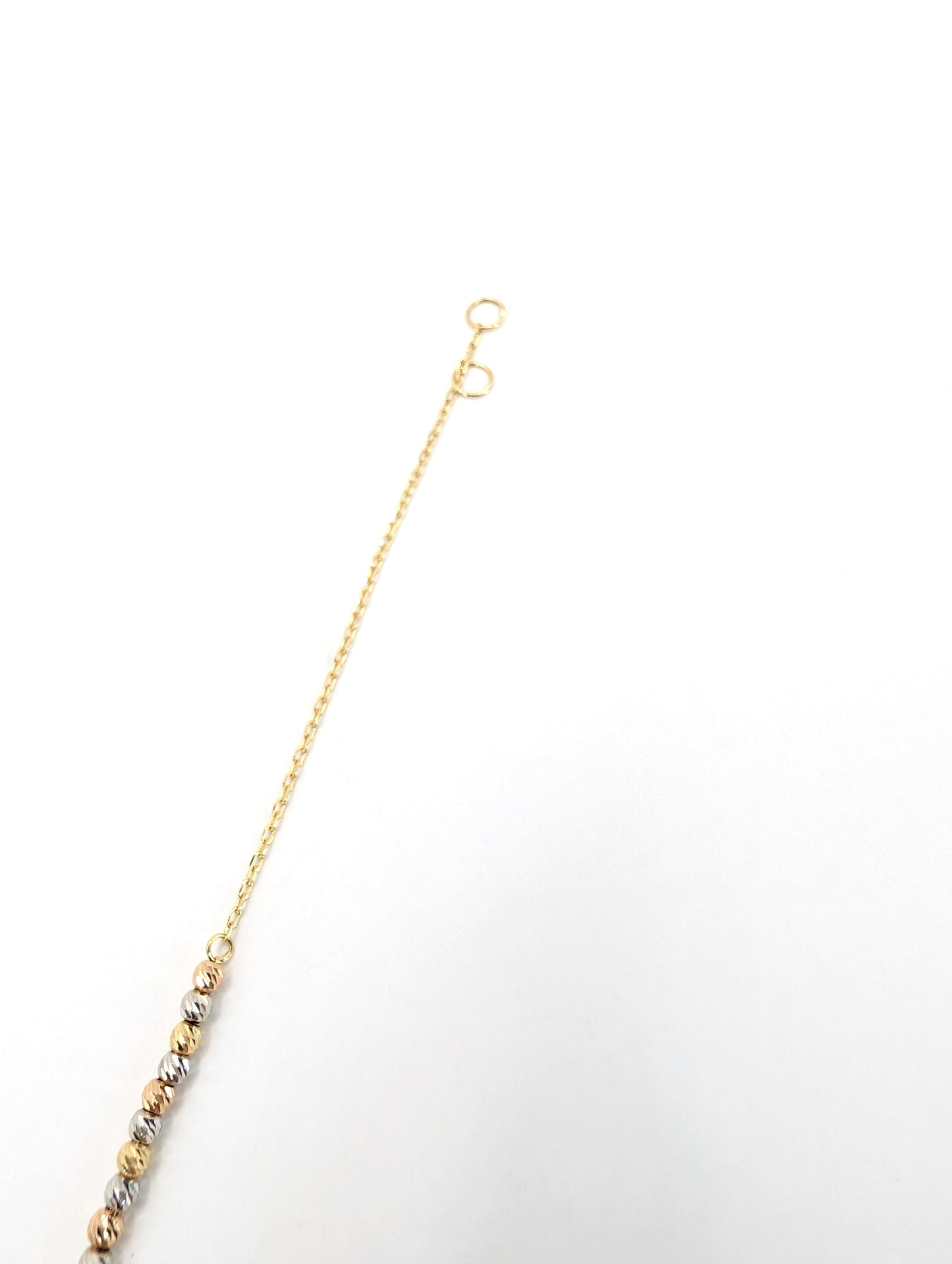 18K Gold Multi-Tone Beaded Bracelet