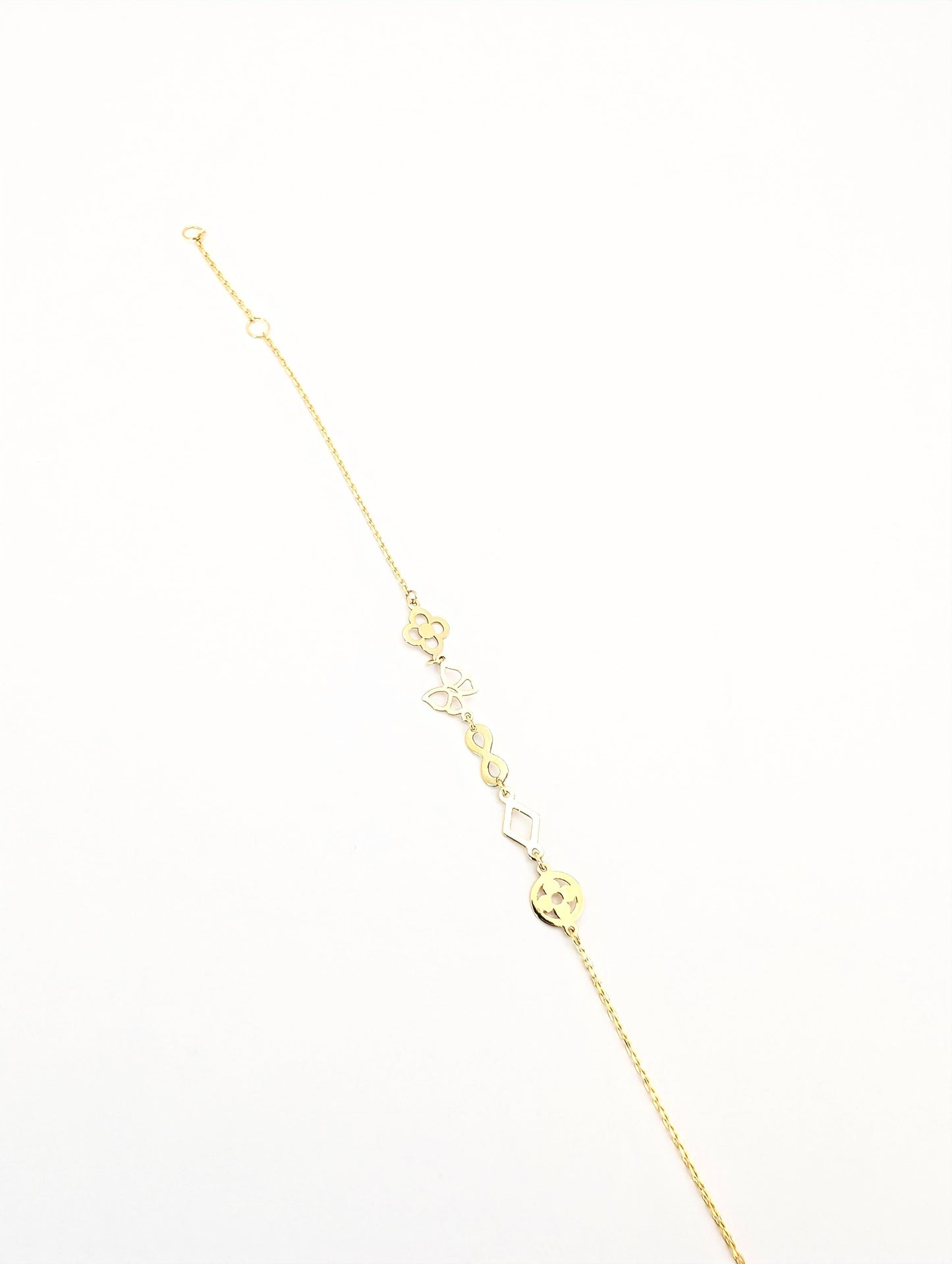 18KT Gold Multi-Charm Bracelet