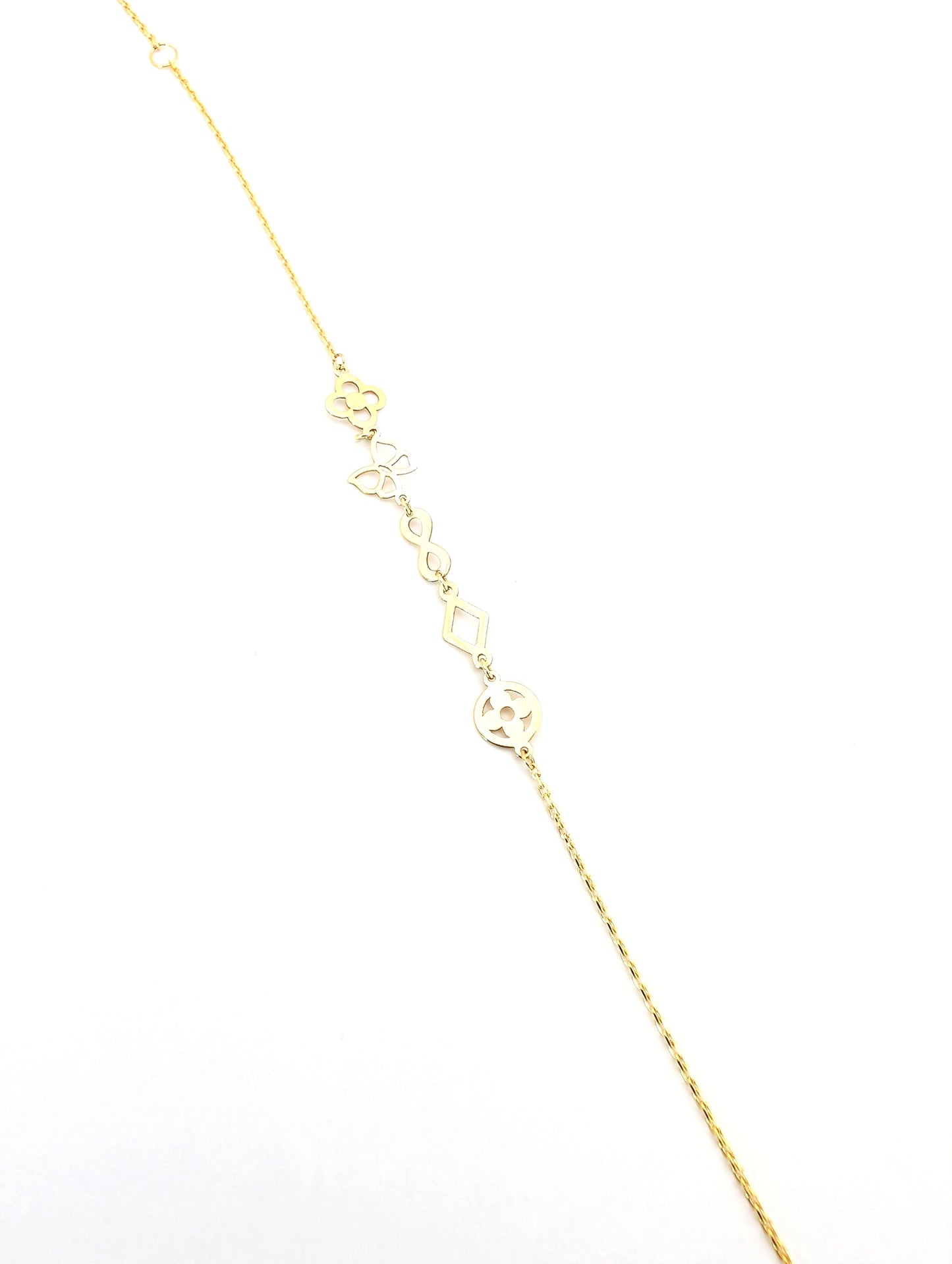 18KT Gold Multi-Charm Bracelet
