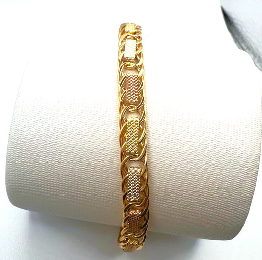 18 Karat Three tone bracelet