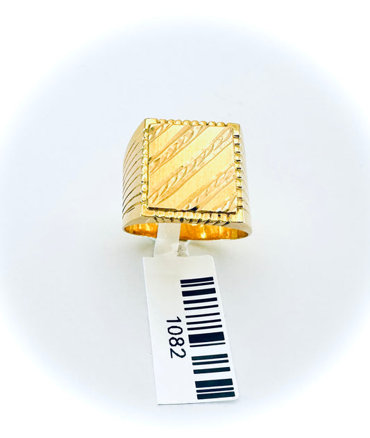 21kt Men laser cut Ring