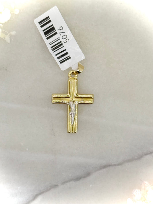 18K Yellow Gold Crucifix Pendant