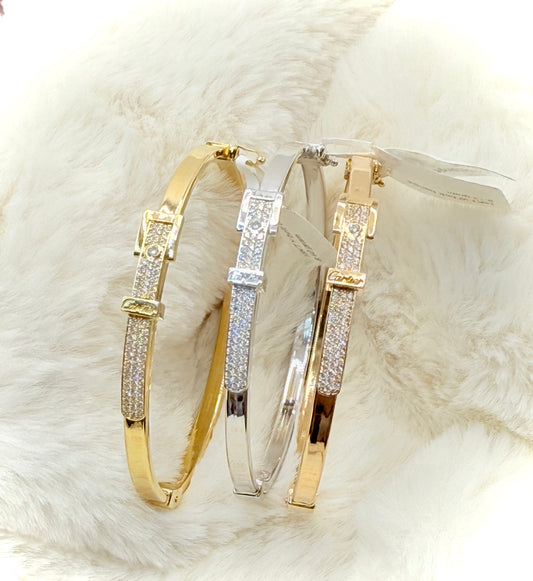 18K Belt Bangles Set