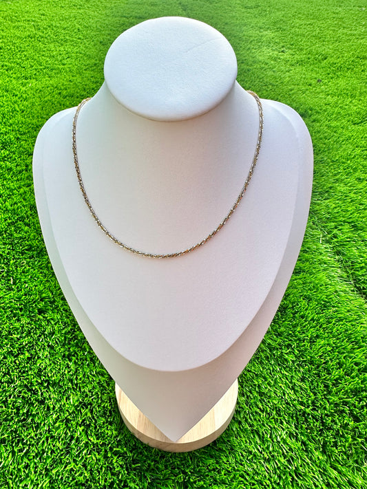 18kt 2Tone Singapore Chain