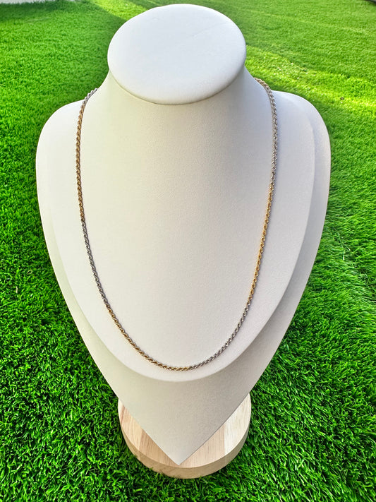 18kt 2Tone Rope Chain