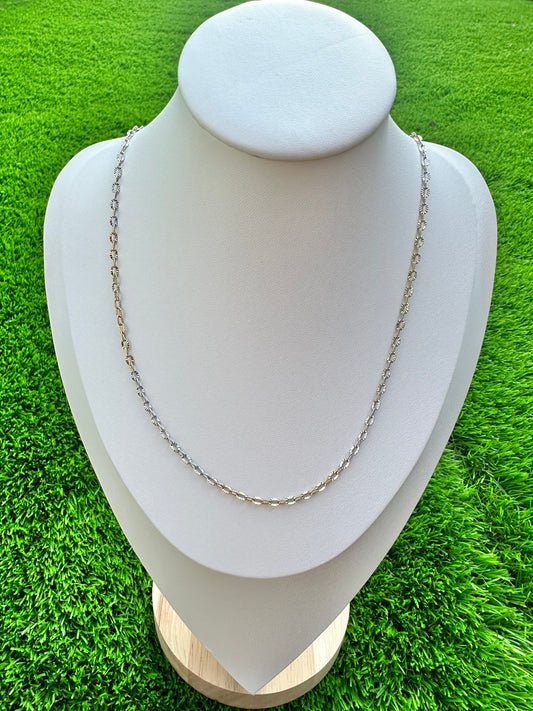 18kt 2Tone Anchor Chain