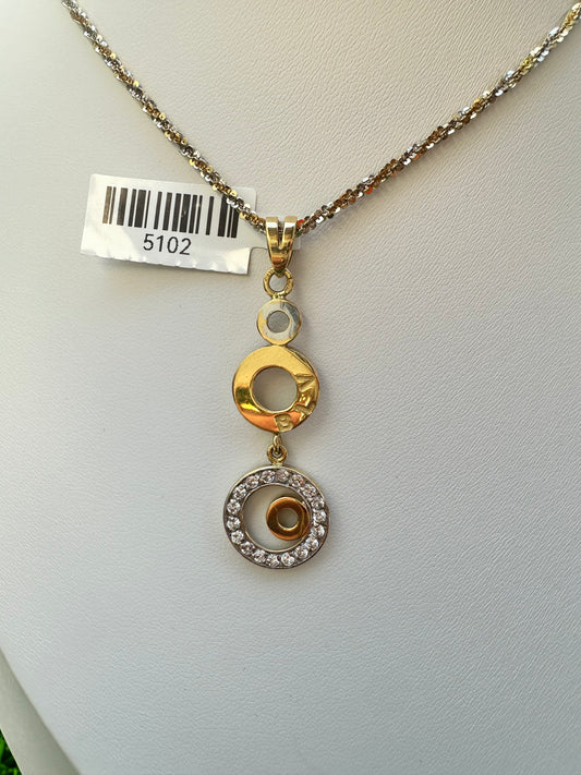 18kt CZ Bulgari Pendant