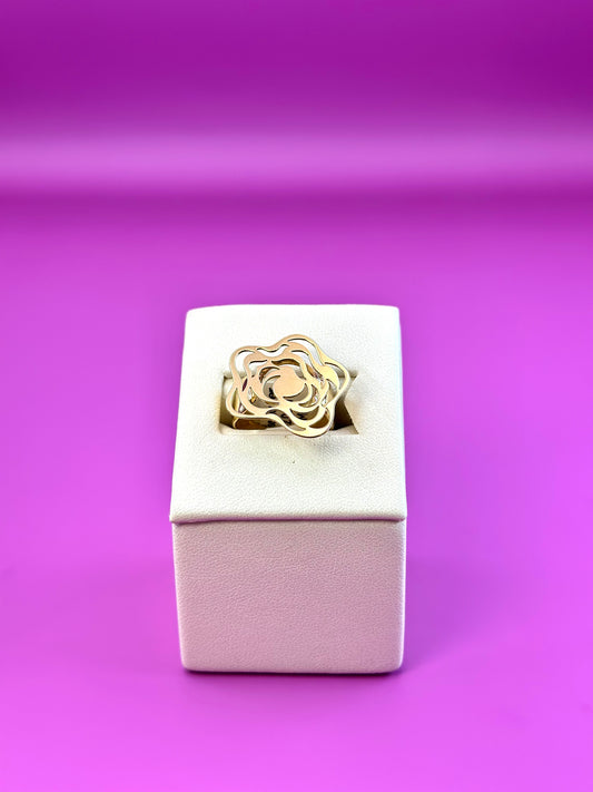 18kt Rose Flower Ring
