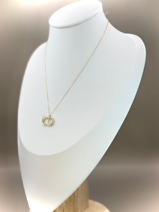 18kt Designer CD Necklace