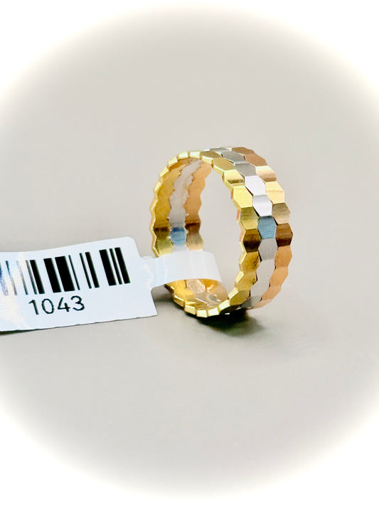 18kt 3Tone Designer Wedder