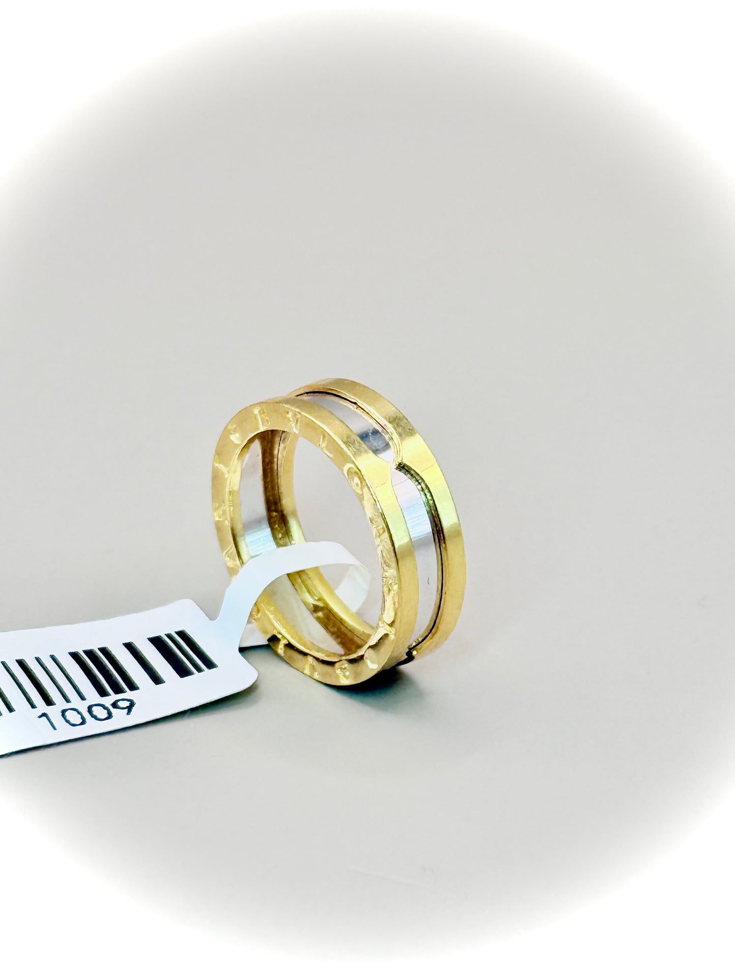 18kt 2 Tone Bou. band Wedder