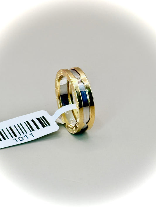 18kt Bou. band 2 Tone Wedder