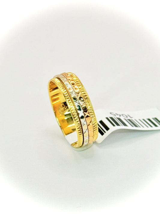 18kt 3Tone Gold Wedder