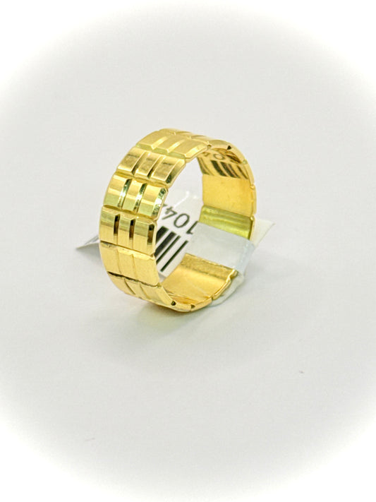 18kt 3 Rows Wedder