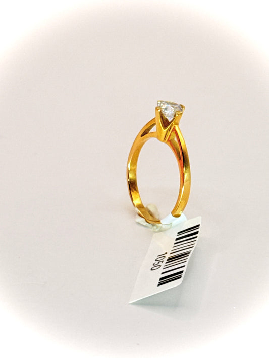 18kt CZ Solitaire