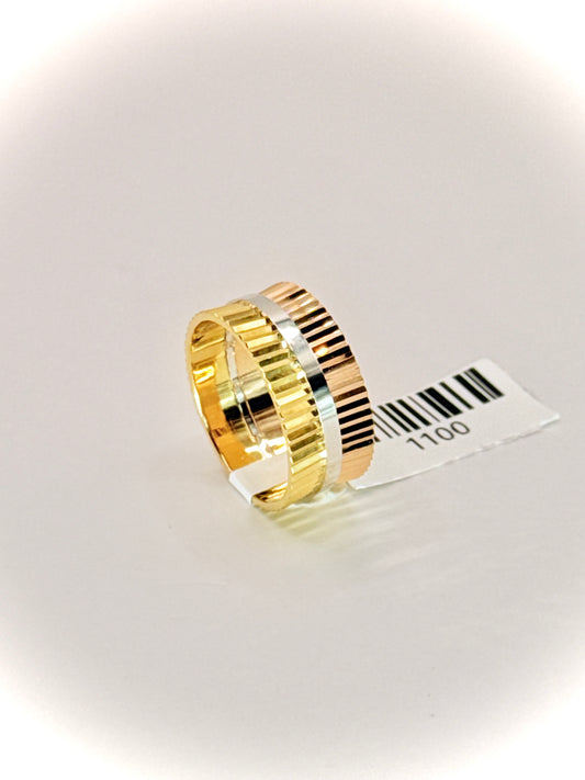18kt 3Tone Wedder