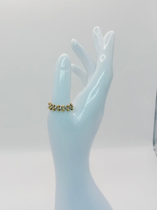 18 Karat gold 4 Tone Beads Ring