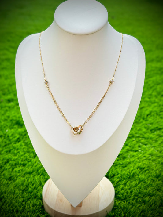18kt Two Hearts Necklace