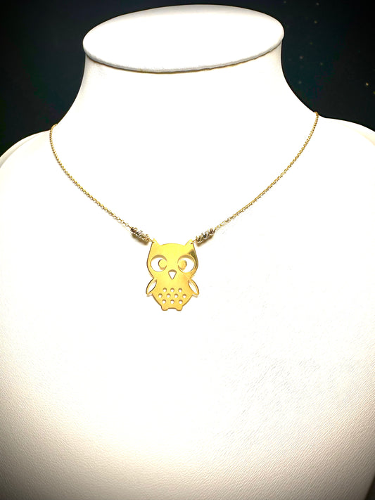 18Kt Owl Necklace