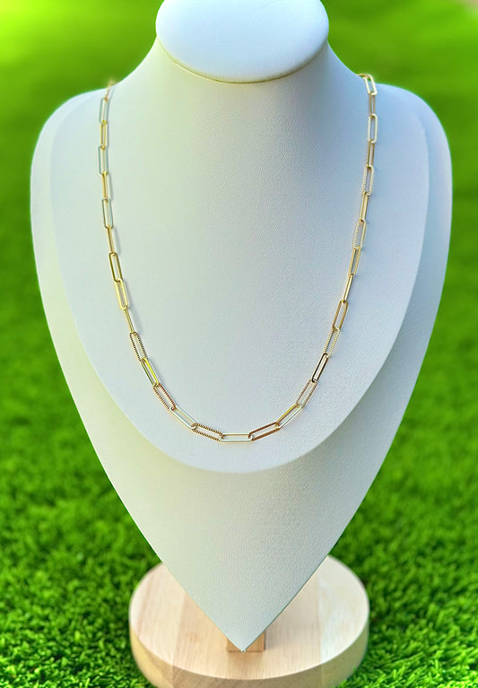 18kt Paper Clip Chain
