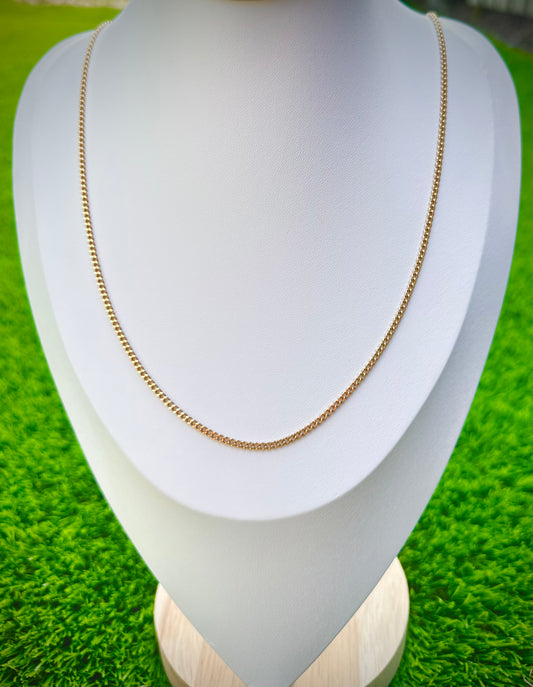 18kt Unisex Curb Chain