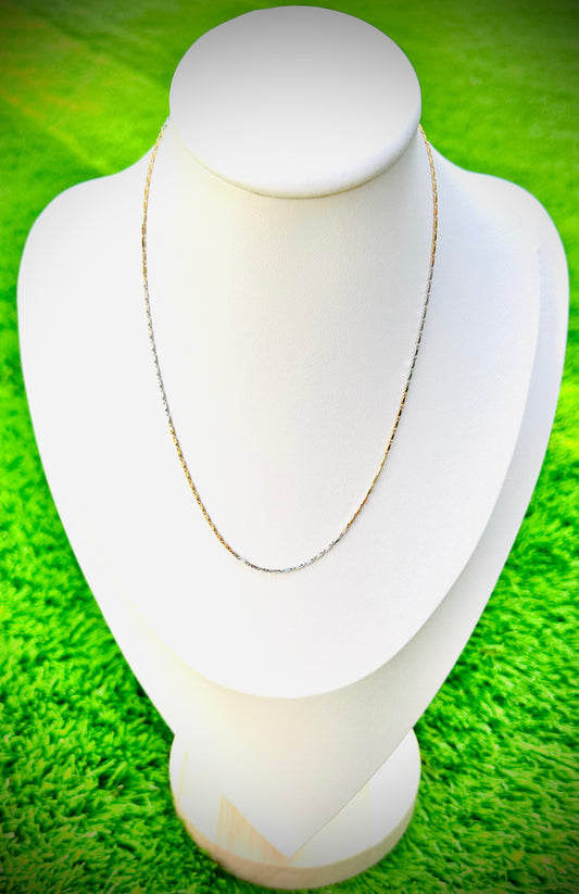 18kt 2Tone Snail Chain