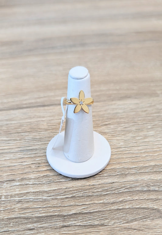 18kt CZ Jasmine Ring