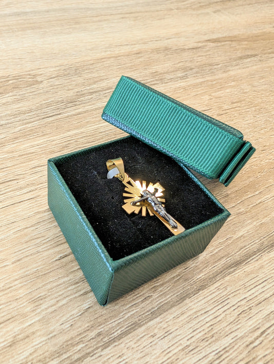 18kt Sun Crucifix