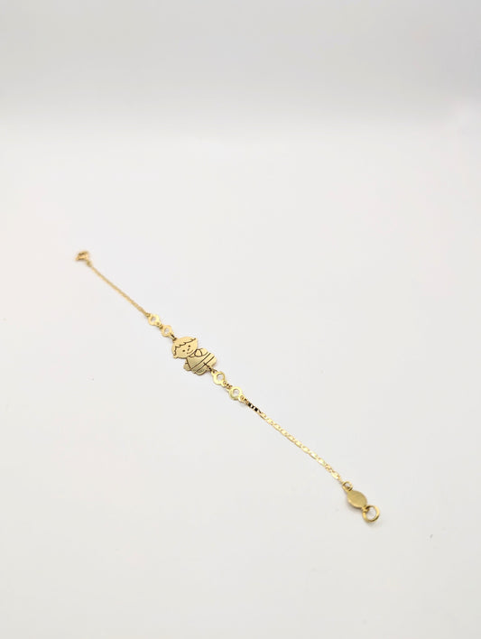 18kt Boy Figure Bracelet