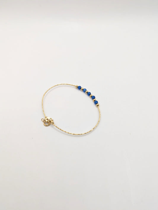 18kt Blue CZ Bangle