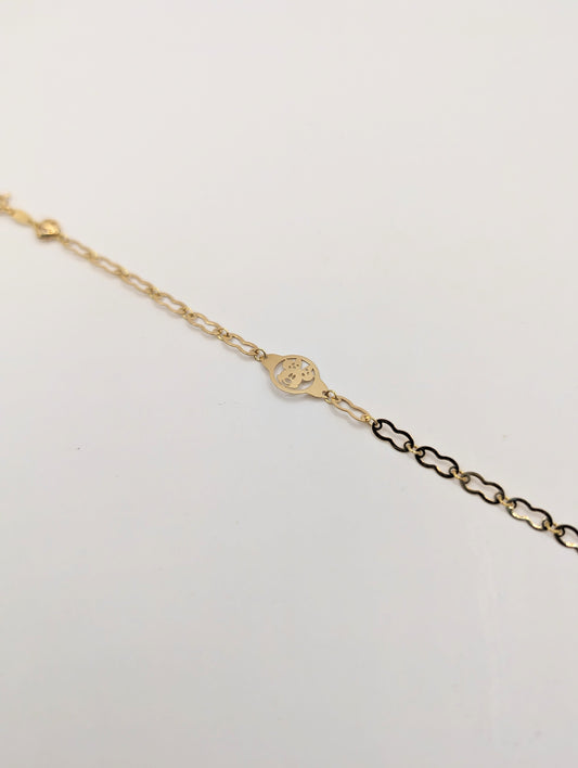 18kt Mini mouse bracelet