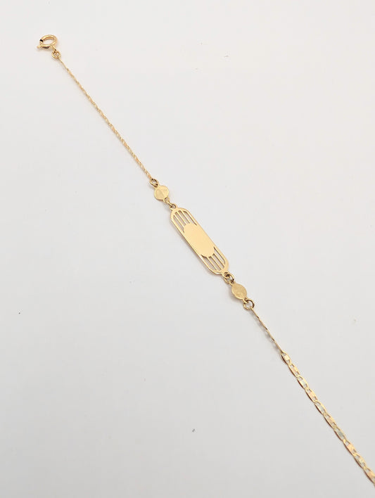 18kt Oval ID Bracelet