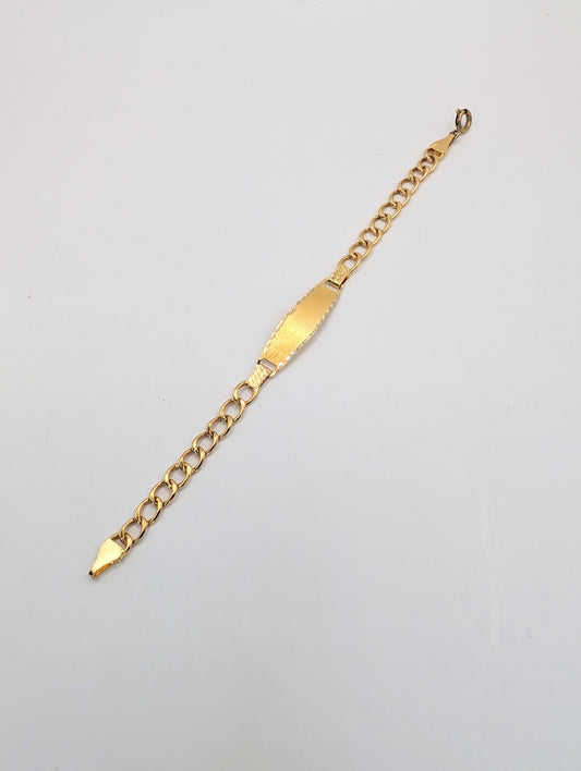 18kt Matte ID Bracelet