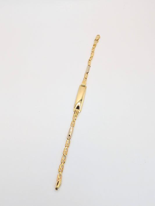 18kt Plain ID Bracelet