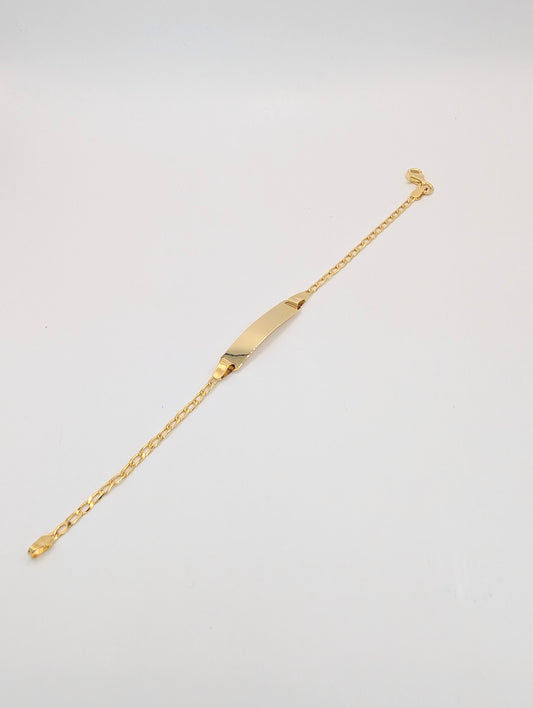 18kt Plain ID Bracelet