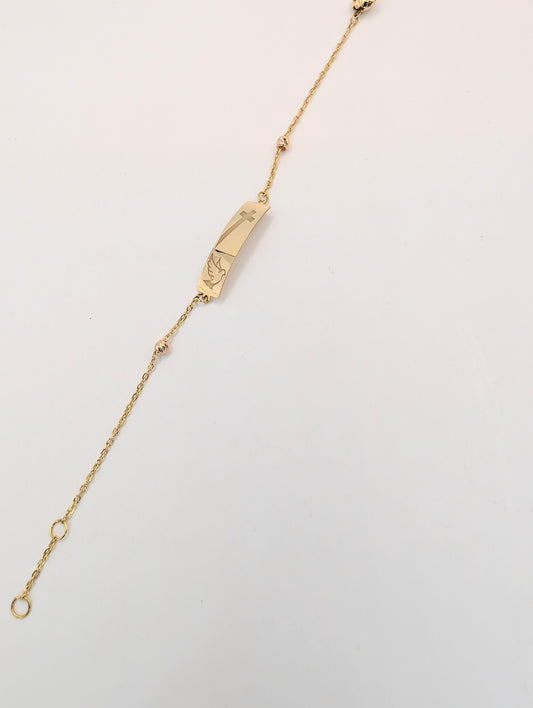 18kt Cross Bracelet