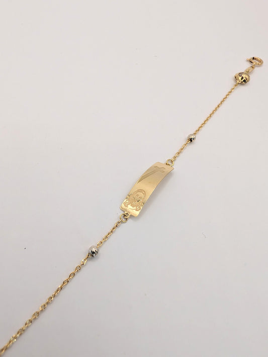 18kt Jesus Figure Bracelet