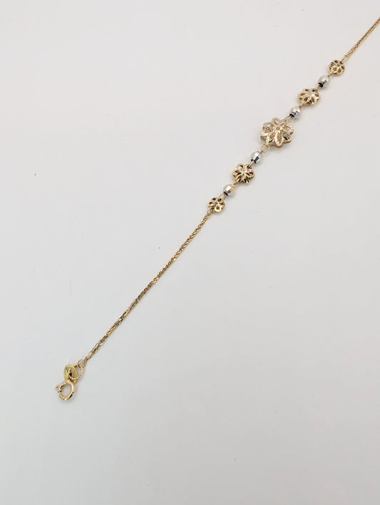 18kt Hollow Flower Bracelet