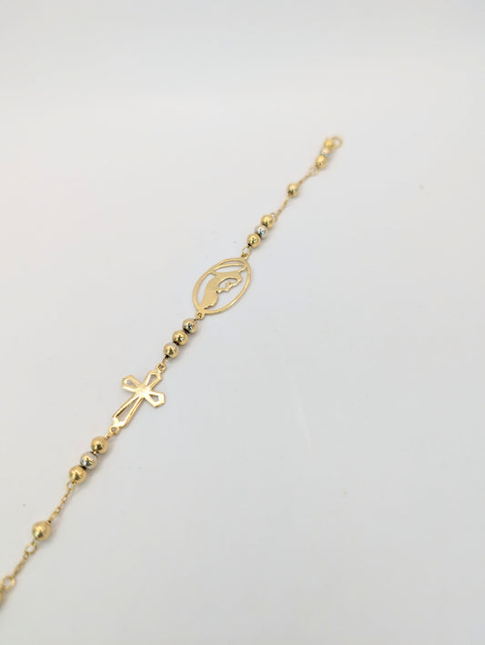 18kt Rosary Bracelet
