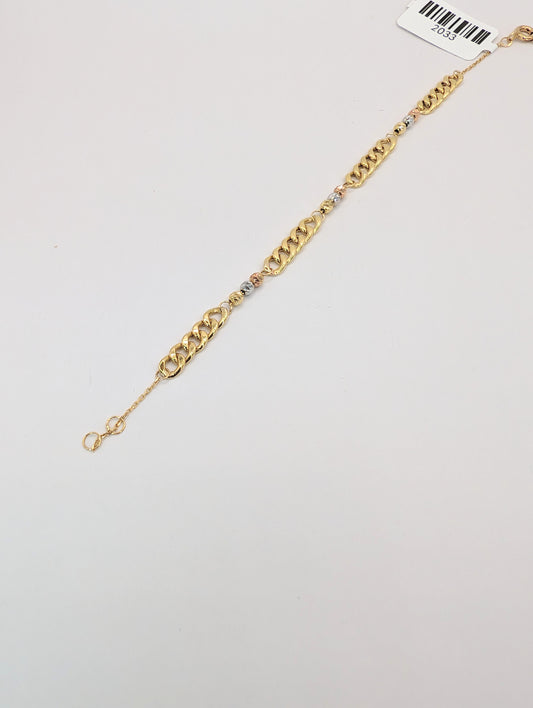 18kt Three tone Fancy bracelet