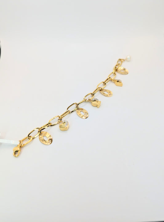 18kt CZ Fancy Bracelet