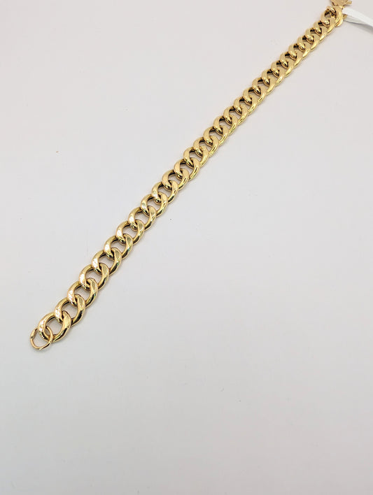 18kt Thick Curb Bracelet