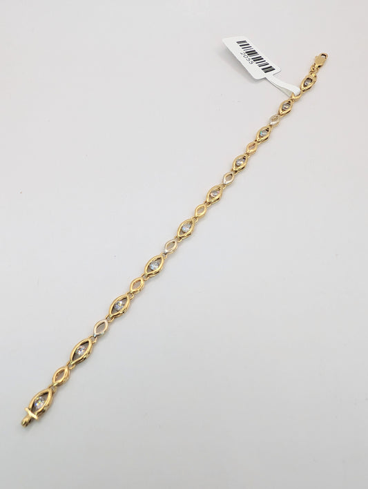 18kt CZ Marquise Bracelet